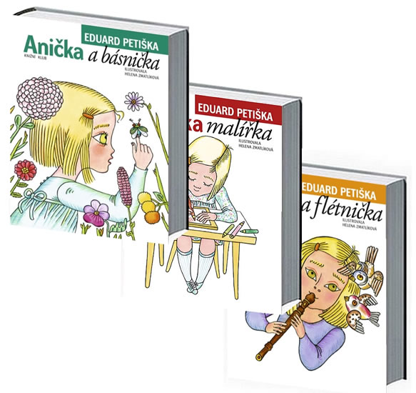 Komplet Anička a flétnička - 2.vydání + Anička malířka - 3.vydání + Anička básnířka - 2.vydání