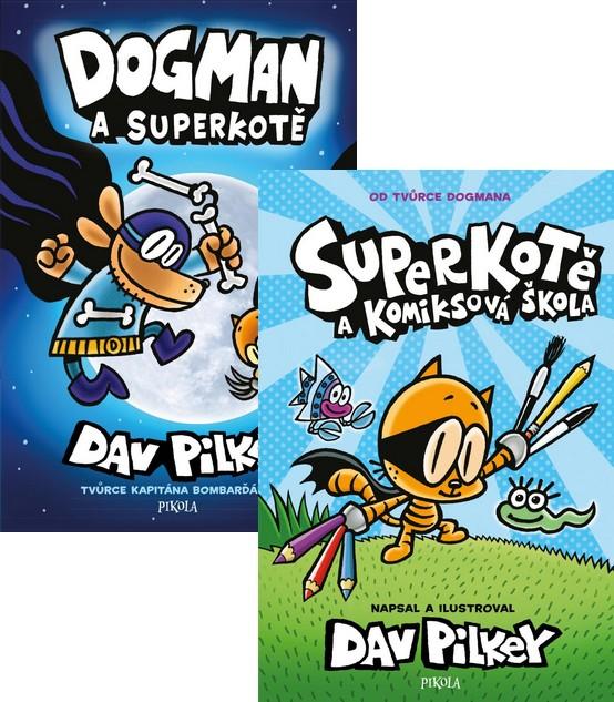 Komplet Superkotě a komiksová škola 1 + Dogman 4: Dogman a Superkotě