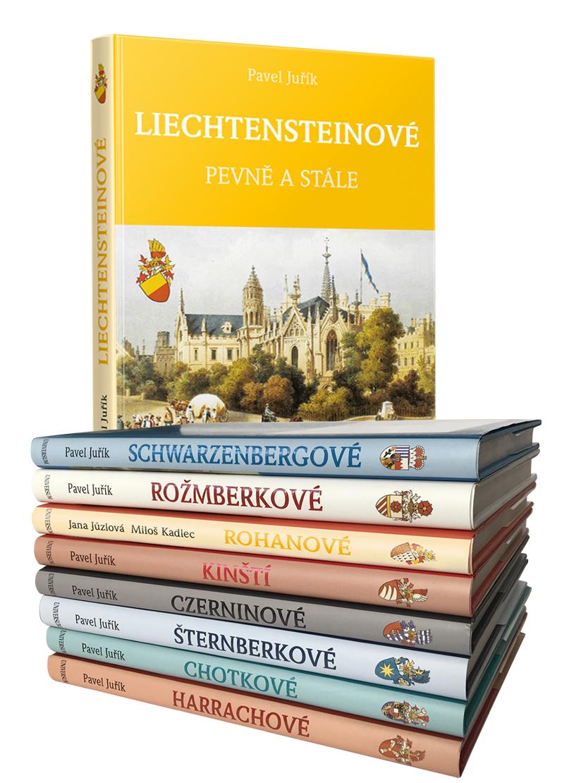 Komplet Liechtensteinové+ Harrachové+Czerninové+Šternberkové+Kinští+Chotkové+Schwarzenbergové+Rožmberkové+Rohanové