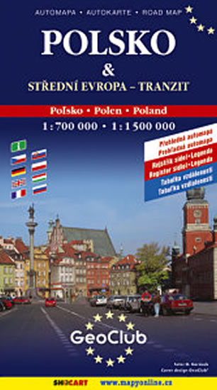 POLSKO 1:700 000 + CENTRAL EUROPE TRANZIT