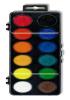 Detail titulu Koh-i-noor vodové barvy/vodovky obdélník černý 12 barev o průměru 30 mm