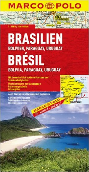 BRAZÍLIE / BOLÍVIE / PARAGUAY / URUGUAY [MAPA]