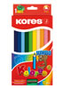 Detail titulu Kores Jumbo trojhranné pastelky 5 mm s ořezávátkem 12 barev