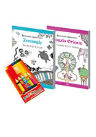 Relaxační omalovánky s pastelkami-set (Zentangly a Kouzlo Orientu)
