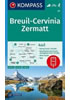 Detail titulu Breuil-Cervinia, Zermatt 1:50 000 / turistická mapa KOMPASS 87