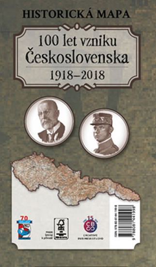 HISTORICKÁ MAPA 100 LET VZNIKU ČESKOSLOVENSKA 1918 - 2018