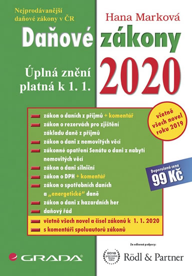DAŇOVÉ ZÁKONY 2020 UPLNÁ ZNĚNÍ PLATNÁ K 1.1.2020