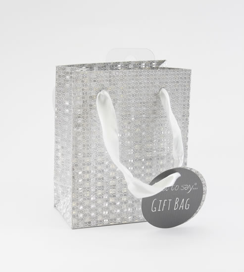 Taška small Glitter stříbrná - Dárkové tašky