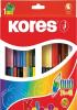 Detail titulu KOLORES DUO trojhranné oboustranné pastelky 3 mm, s ořezávátkem / 24 barev / vč. 2 metal. barev