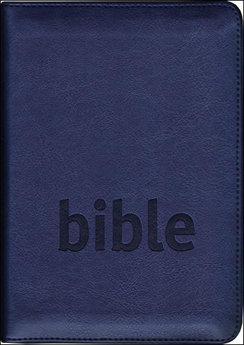 BIBLE MODRÁ KOŽENÝ OBAL