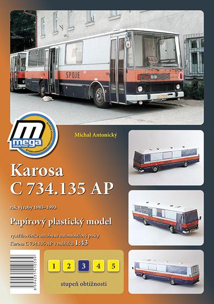 KAROSA C734.135AP 1983-1985 PAPÍROVÝ PLASTICKÝ MODEL