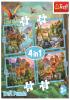 Detail titulu Puzzle Jedineční dinosauři 4v1 (12,15,20,24 dílků)