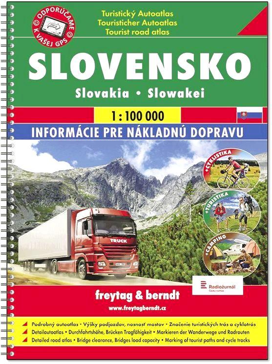 SLOVENSKO 1:100 000 AUTOATLAS (+ INFORMACE PRO NÁKL.DOPR.)