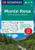 Detail titulu Monte Rosa, Valle Anzasca, Valsesia 1:50 000 / turistická mapa KOMPASS 88