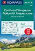 Detail titulu Cortina d´Ampezzo, Dolomiti Ampezzane, Monte Antelao 1:25 000 / turistická mapa KOMPASS 654