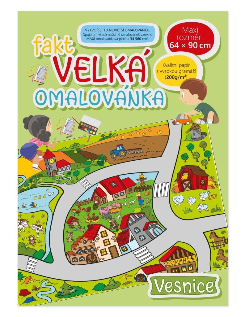14 Fakt velká omalovánka Vesnice - neuveden | knizniklub.cz