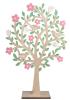 Detail titulu Strom dřevěný s růžovými květy na postavení 30 cm